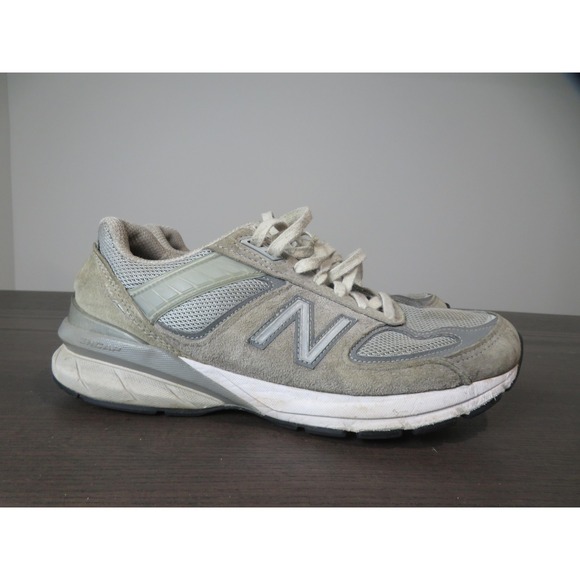 New Balance 990v5 Shoes Mens 7.5 Gray Suede Mesh Running Made in USA M990GL5